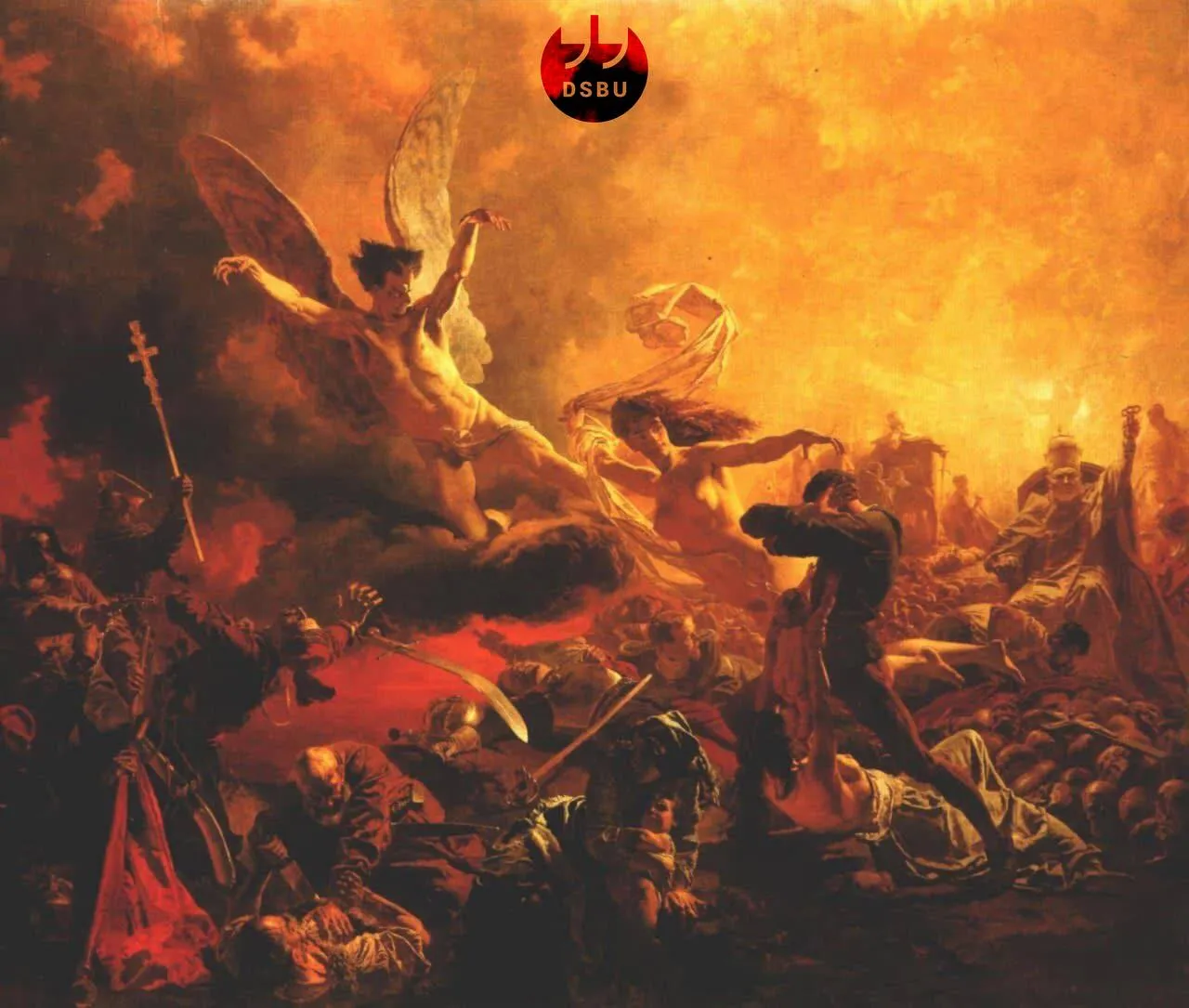 Иллюстрация к рассказу: 'Триумф Гения Разрушения', 1878. Михай Зичи