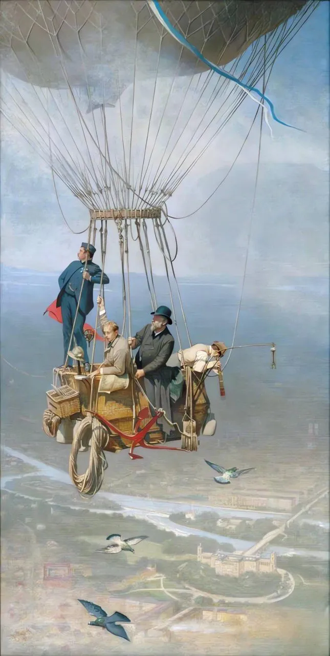 Иллюстрация к рассказу: Теодор Пиксис, “Тысяча метров над Мюнхеном”. 1890