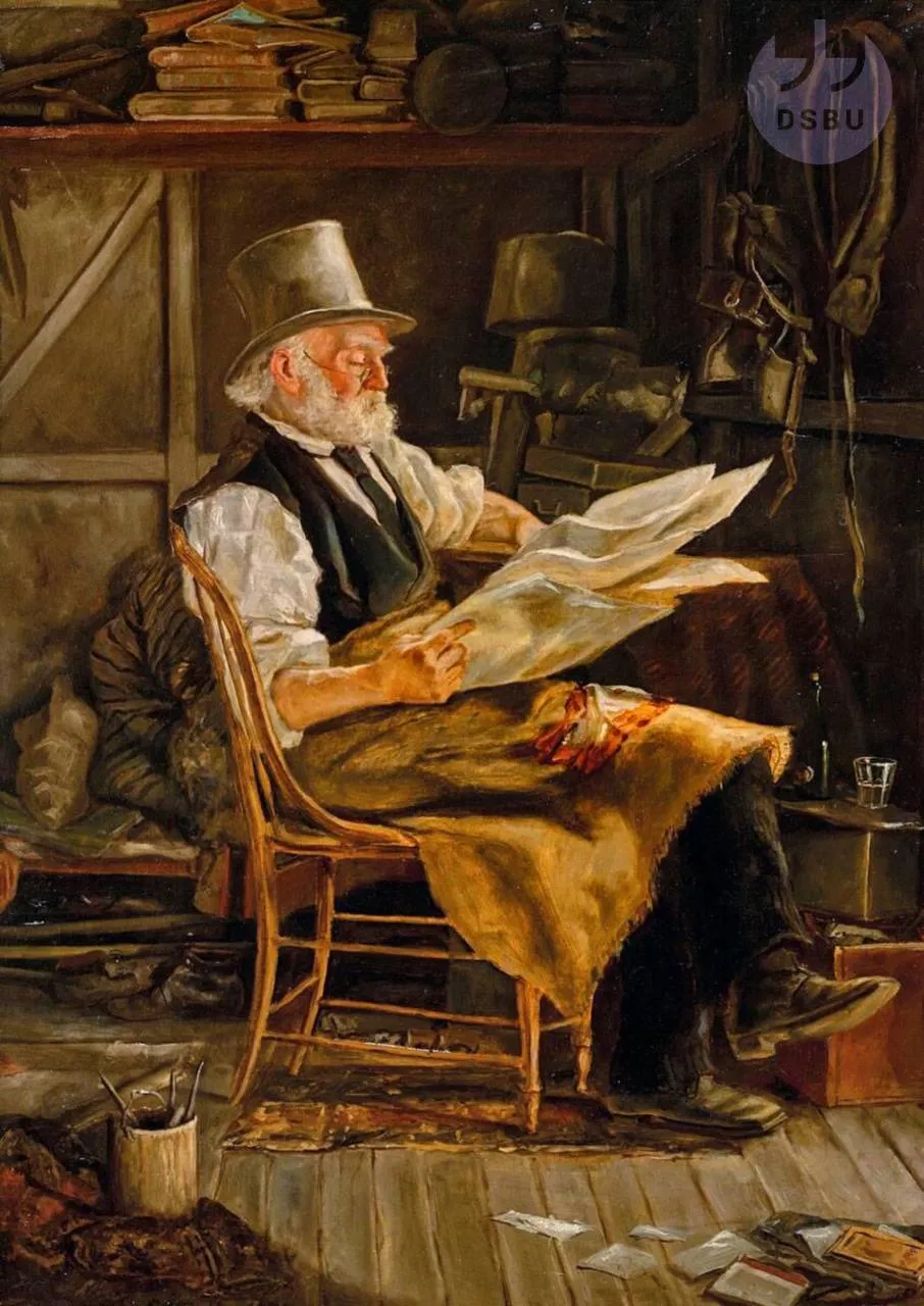 Иллюстрация к рассказу: “Старый политик”, 1879г., Фредерик Мак-Каббин