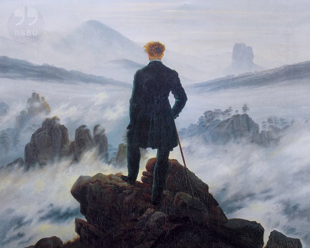 Иллюстрация к рассказу: Каспар Давид Фридрих, “Странник над морем тумана”, 1818