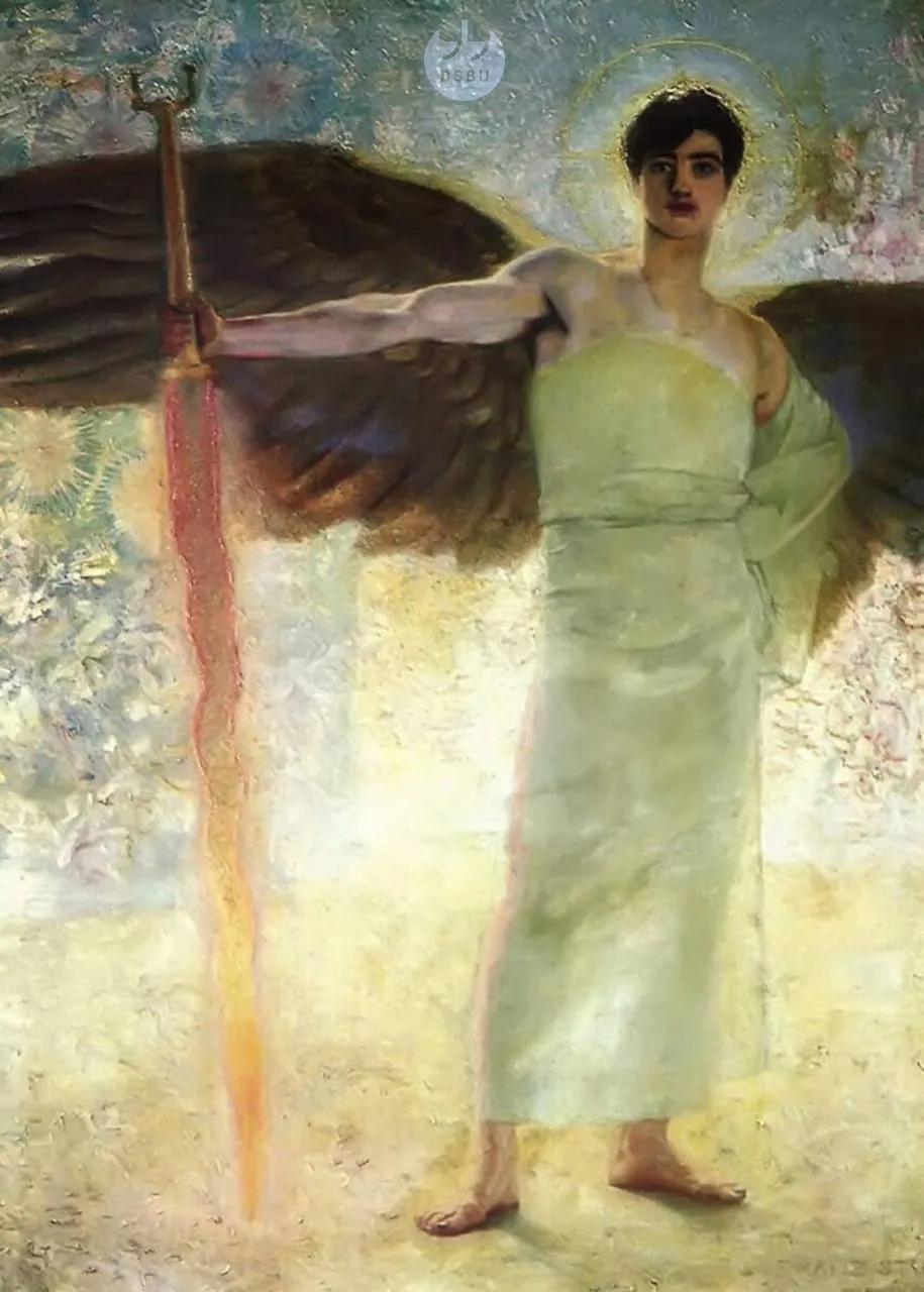 Иллюстрация: Франц фон Штук, 'Страж рая ', 1889