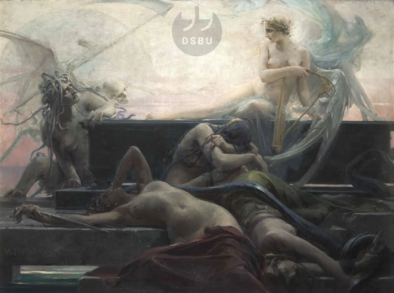 Иллюстрация к рассказу: 'Конец всего сущего', Максимилиан Пирнер, 1887