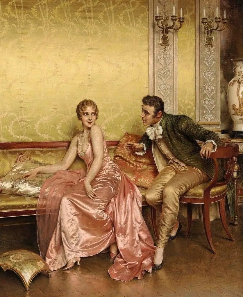 Фредерик Жозеф Сулакруа (1858 - 1933)Ухаживание (1879)