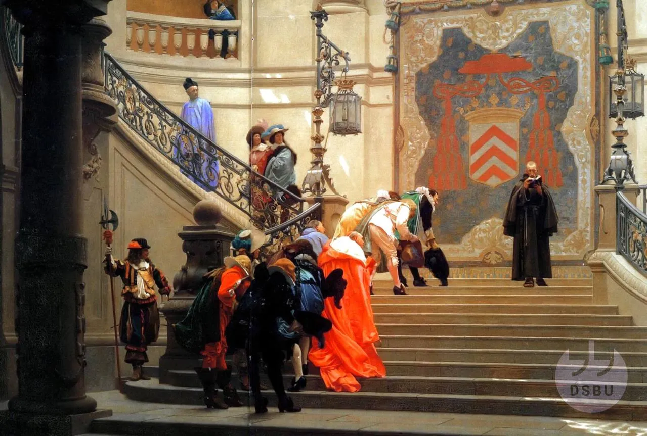 Иллюстрация: Жан-Леон Жером, 'Серое преосвященство (Серый кардинал)', 1874