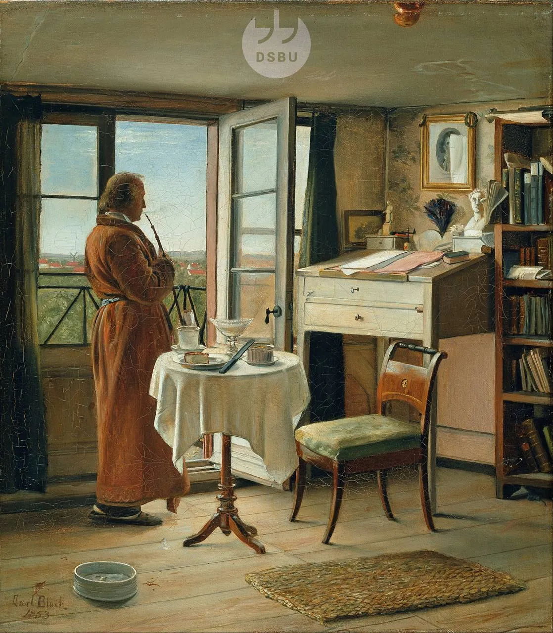 Иллюстрация: Карл Генрих Блох, “The actor Kristian Mantzius in his study”, 1853