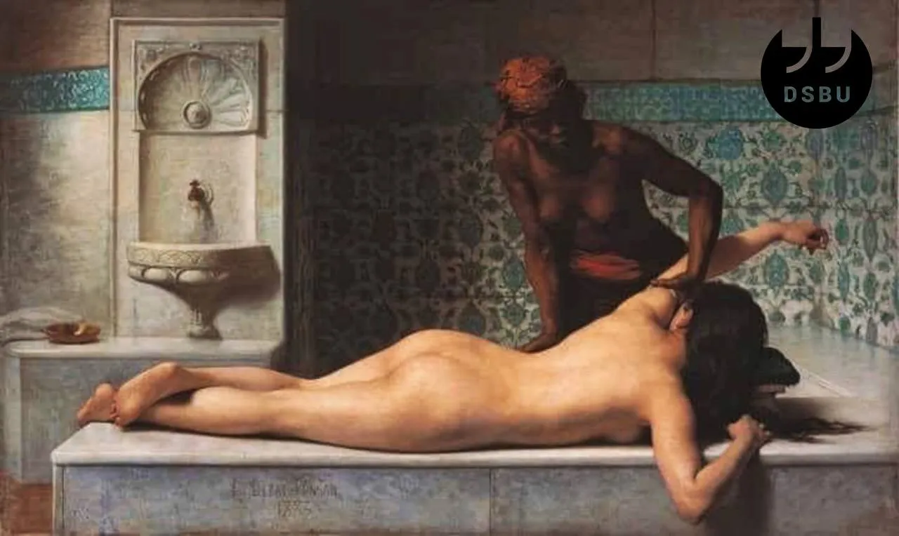 'МАССАЖ. Сцена в хамаме', 1883 год. Эдуард Деба-Понсан(1847-1913)