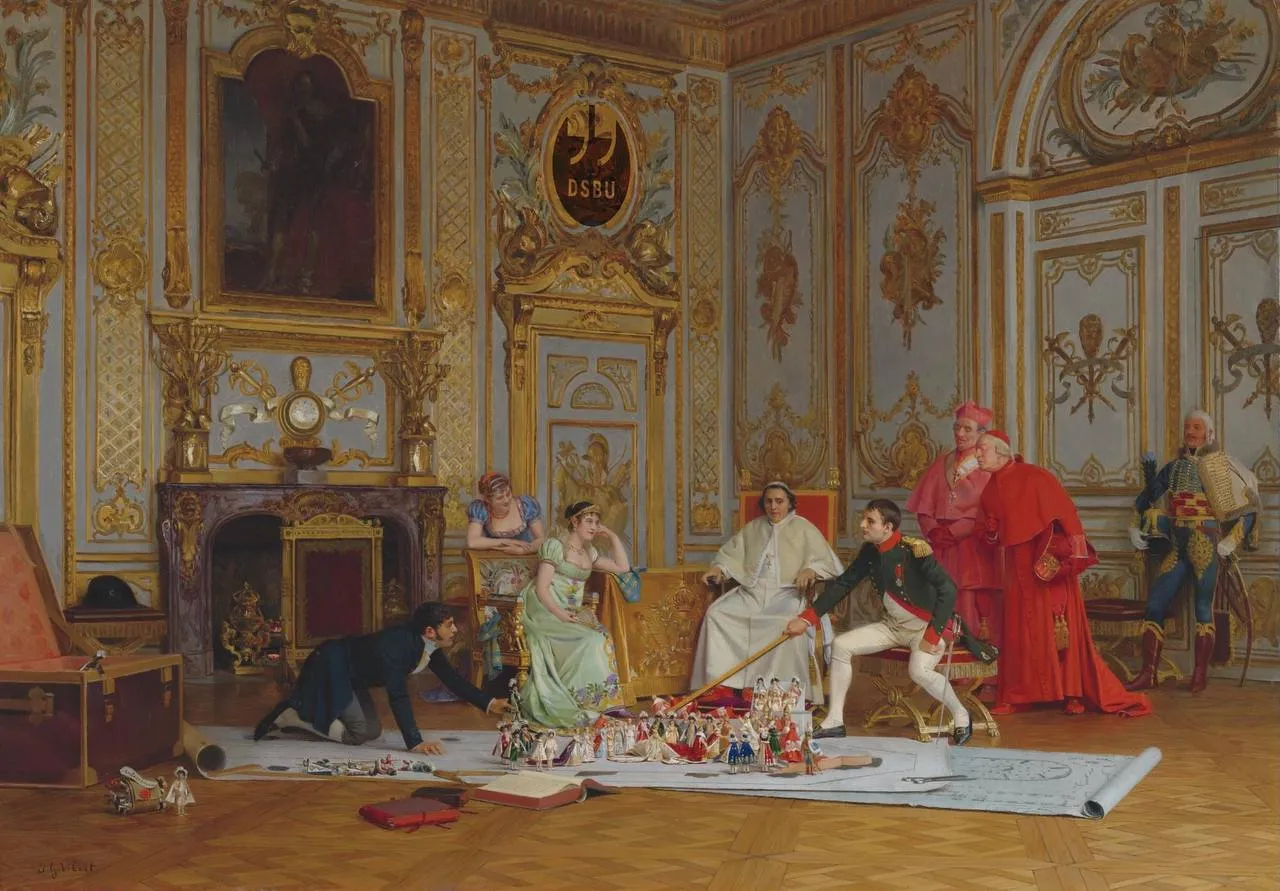 Иллюстрация: Жан Жорж Вибер, 'Планирование коронации Наполеона', 1895 г.