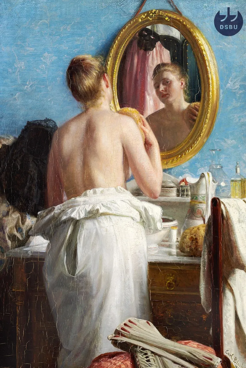 Иллюстрация: Карл Генрих Блох, “Умывание перед карнавалом”, 1887